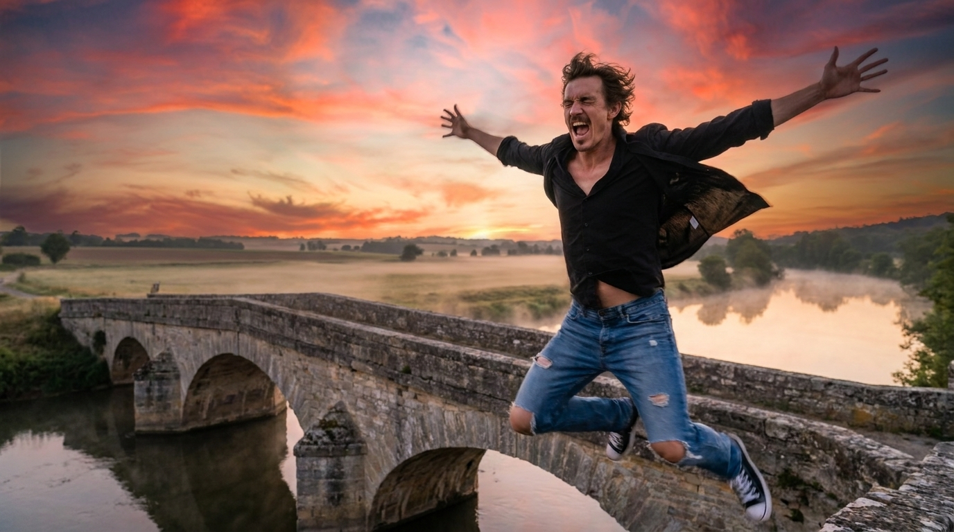 le saut depuis l'pont
